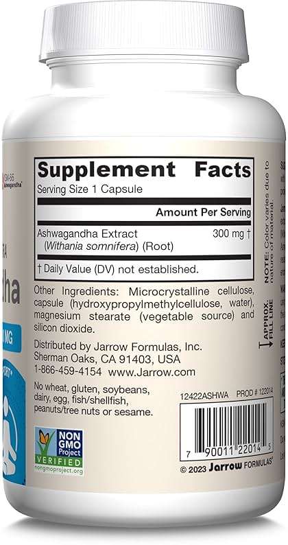 Jarrow Formulas Ashwagandha Capsules, 300 mg Supplement Supports Normalized Resistance to Mental and Physical Stress, 120 Veggie Capsules, 60 Day Supply - Image 10