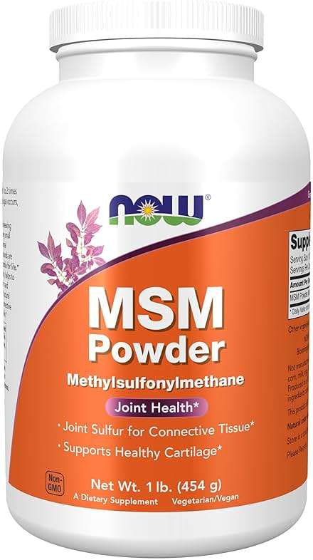 NOW Foods Supplements, MSM (Methylsulfonylmethane) Powder, Supports Healthy Cartilage*, Joint Health*, 1-Pound - Image 1