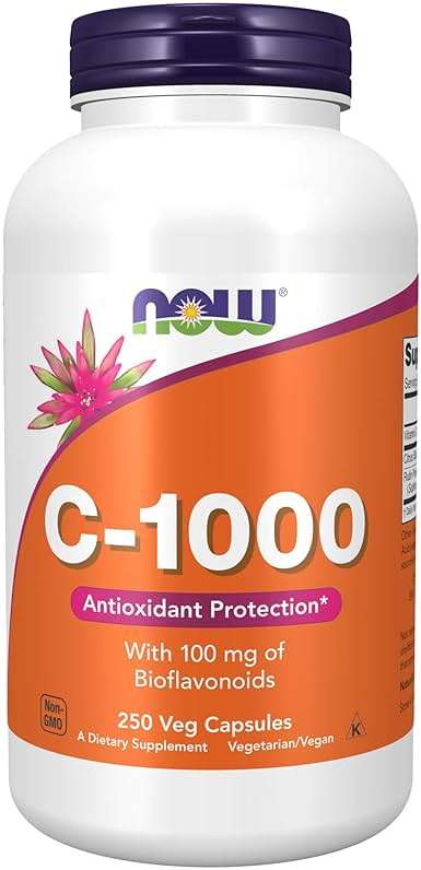 NOW Foods Supplements, Vitamin C-1,000 with 100 mg of Bioflavonoids, Antioxidant Protection*, 250 Veg Capsules - Image 1