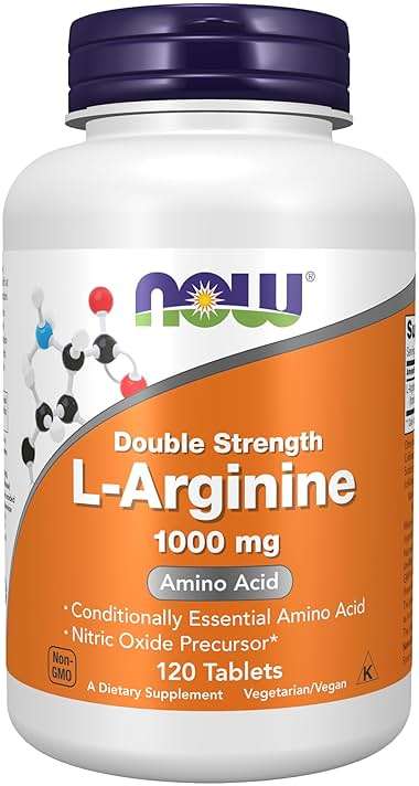 NOW Foods Supplements, L-Arginine 1,000 mg, Nitric Oxide Precursor*, Amino Acid, 120 Tablets - Image 1