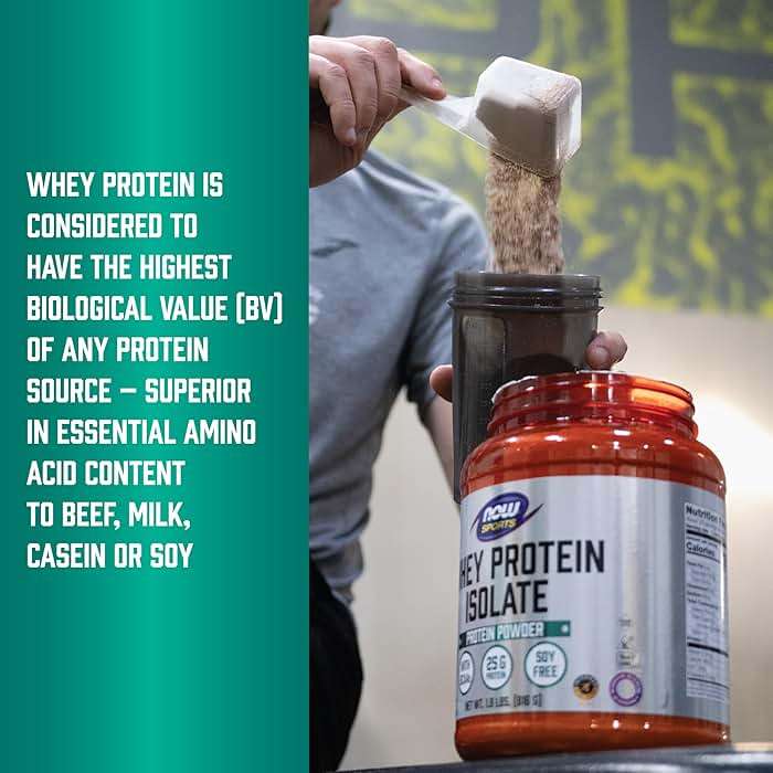 NOW Foods Sports Nutrition, Whey Protein Isolate, 25 g With BCAAs, Unflavored Powder, 1.2-Pound - Image 8