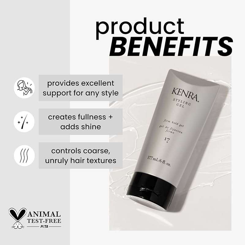Kenra Styling Gel 17 | High Hold Gel | Creates Fullness & Adds Shine | Controls Coarse, Unruly Hair Textures | Alcohol-Free, Non-Drying, & Non-Flaking | Medium To Coarse Hair - Image 2