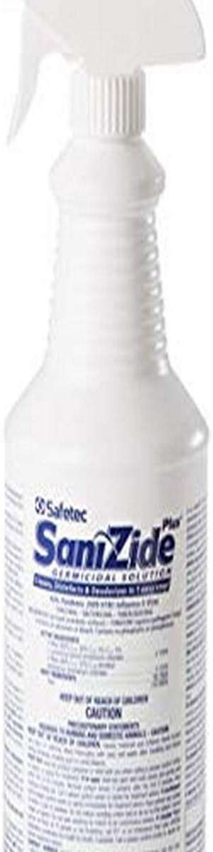 Safetec 34810 SaniZide Plus Germicidal Solution, 32oz. Spray, Plastic Bottle - Image 1