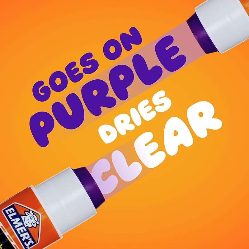 Elmer's Disappearing Purple School Glue Sticks, Washable, 22 Grams, 3 Count - Poster, Vision Board, Back to School Supplies, #1 Teacher Brand - Image 2
