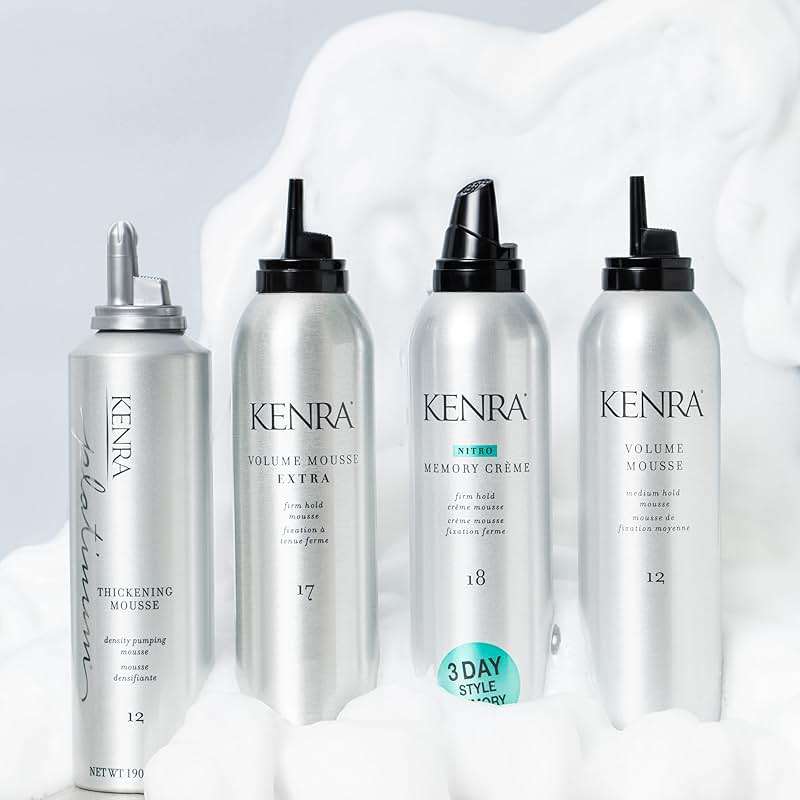Kenra Volume Mousse Extra 17 | Firm Hold Mousse | Non-drying, Non-flaking Lightweight Formula | Tames Frizz & Conditions |Thermal Protection up to 450F| All Hair Types | 8 oz - Image 6