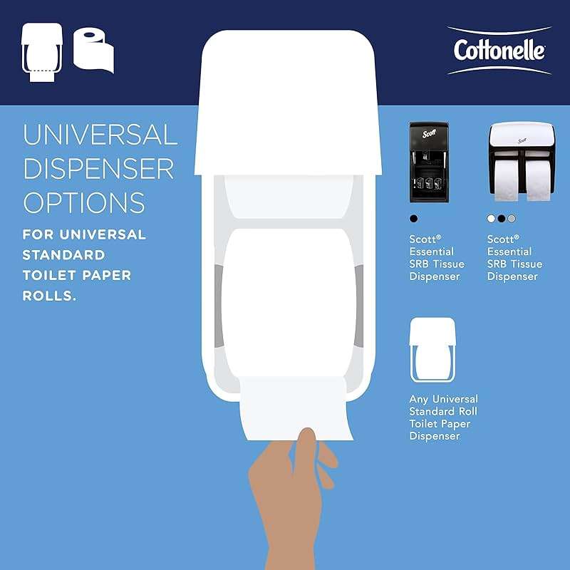 Cottonelle Professional Standard Roll Bulk Toilet Paper (17713), 2-Ply, White (60 Rolls of 451 Sheets, 27,060 Sheet Total) - Image 3