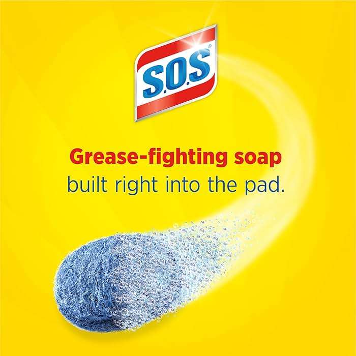 S.O.S Steel Wool Soap Pads, Lemon Fresh, 10 Count - Image 2