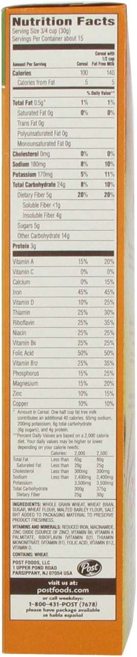 Post Bran Flakes Cereal, 16 oz - Image 2