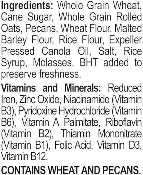 Great Grains Crunchy Pecans Breakfast Cereal for Adults, Crispy Flakes and Granola Clusters, Non-GMO, Heart Healthy, Made with Whole Grain, 16 oz Box | Non-GMO, Heart Healthy, Made with Whole Grain, - Image 11