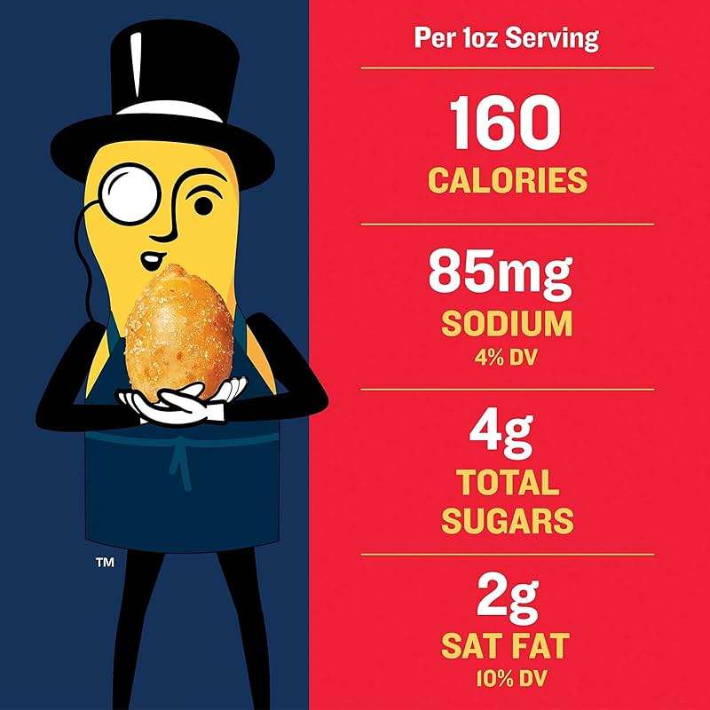PLANTERS Honey Roasted Peanuts, Dry Roasted Peanuts, Party Snack, Plant-Based Protein, After School Snack, Sweet and Salty, Salted Nuts, Sea Salt & Honey, Snacks for Adults, Kosher, 16oz Jar - Image 2