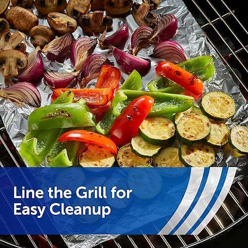 Reynolds Wrap Everyday Strength Aluminum Foil Roll, Freezer Safe and Grill Safe, Great for Foil Packets and Home Cooking, 12 Inches Wide, 200 Total Sq. Ft. - Image 5