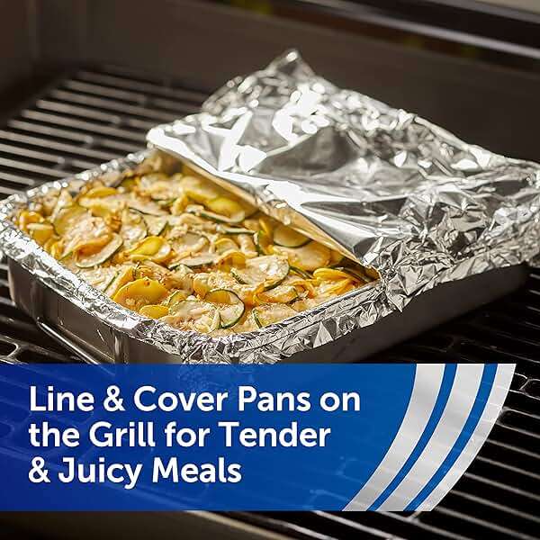 Reynolds Wrap Everyday Strength Aluminum Foil Roll, Freezer Safe and Grill Safe, Great for Foil Packets and Home Cooking, 12 Inches Wide, 200 Total Sq. Ft. - Image 7
