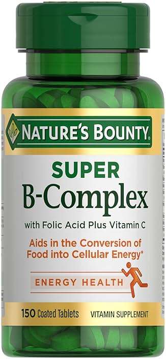 Nature's Bounty Super B Complex Vitamins with Vitamin C & Folic Acid, Vitamins for Immune & Cellular Energy Support, 150 Tablets - Image 1