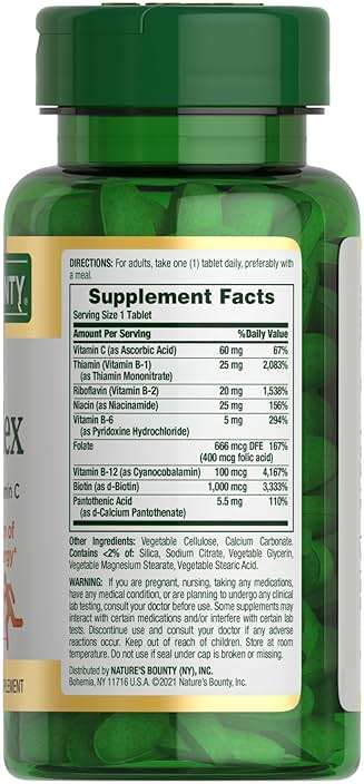 Nature's Bounty Super B Complex Vitamins with Vitamin C & Folic Acid, Vitamins for Immune & Cellular Energy Support, 150 Tablets - Image 6