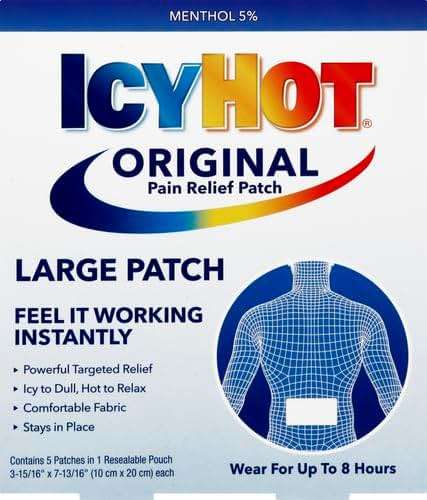 Icy Hot Medicated Patch Extra Strength Pain Relief Patch for Back or Large Area, 5 Count - Image 2