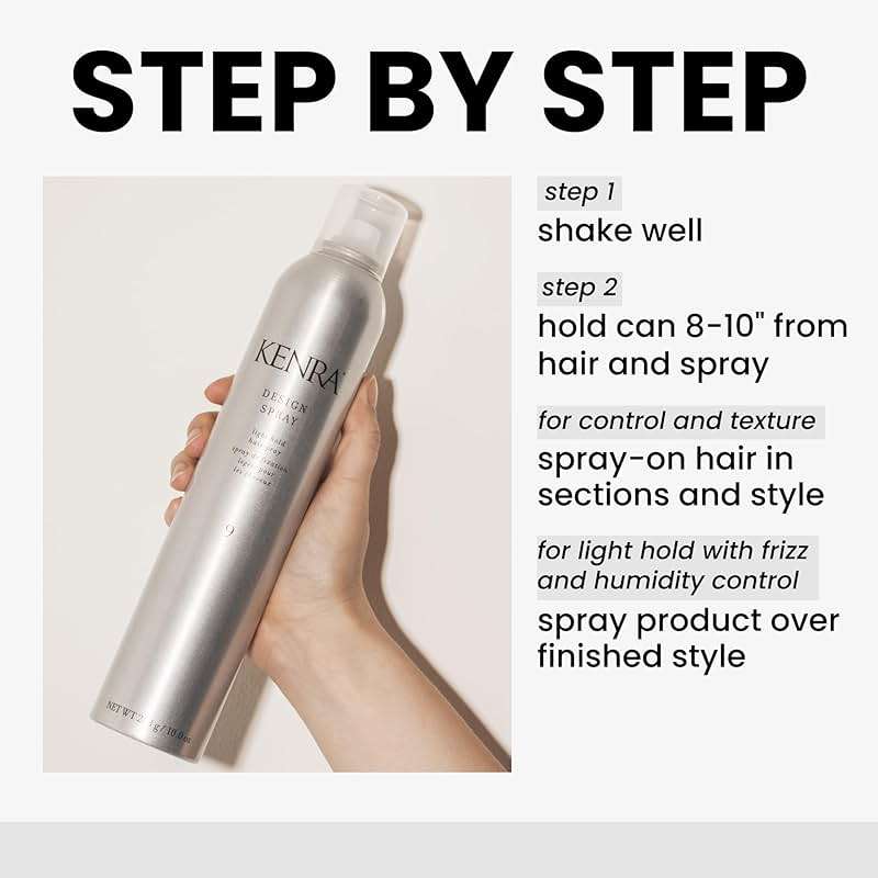 Kenra Design Spray 9 | Light Hold Hairspray | Tames Frizz & Flyaways | Lightweight, Brushable Formula | All Hair Types - Image 4