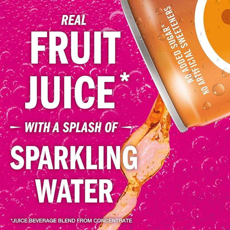 IZZE Sparkling Water Juice Beverage Blend, Clementine, No Sugar Added, 8.4 FL OZ, 24 Cans - Image 5