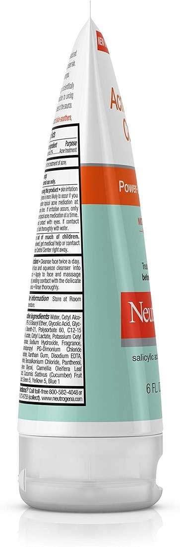 Neutrogena Oil-Free Acne Stress Control Power-Cream Wash, Multi, Cucumber, 6 Ounce - Image 4