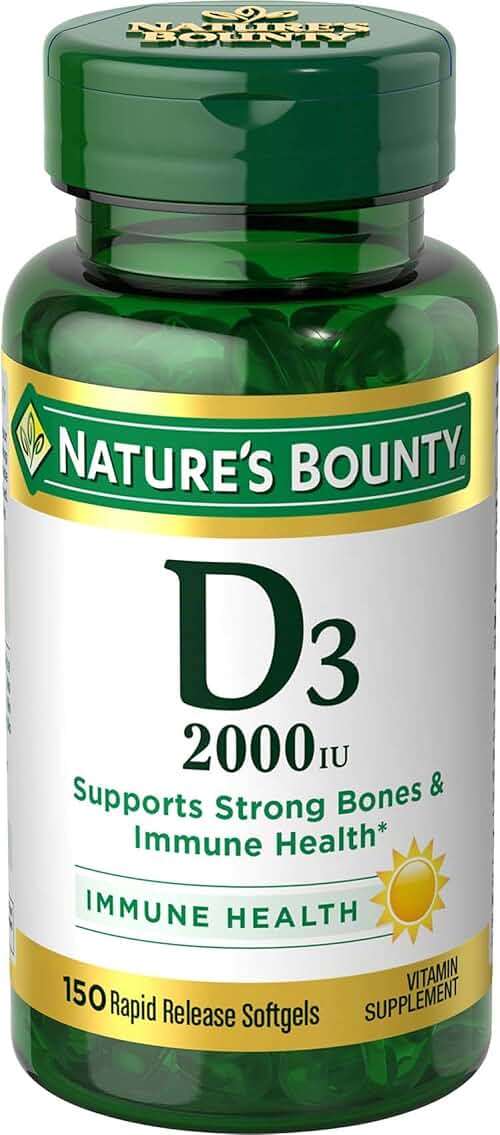 Nature's Bounty Vitamin D, Supports Immune Health & Bone Health, 2000IU Vitamin D3, 150 Softgels - Image 3