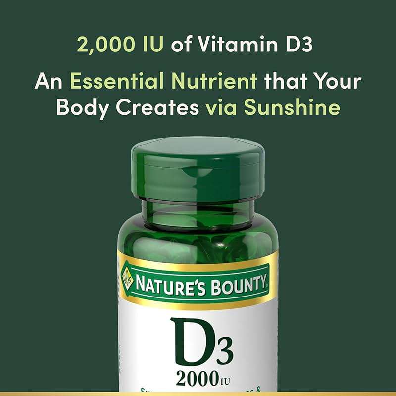 Nature's Bounty Vitamin D, Supports Immune Health & Bone Health, 2000IU Vitamin D3, 150 Softgels - Image 4