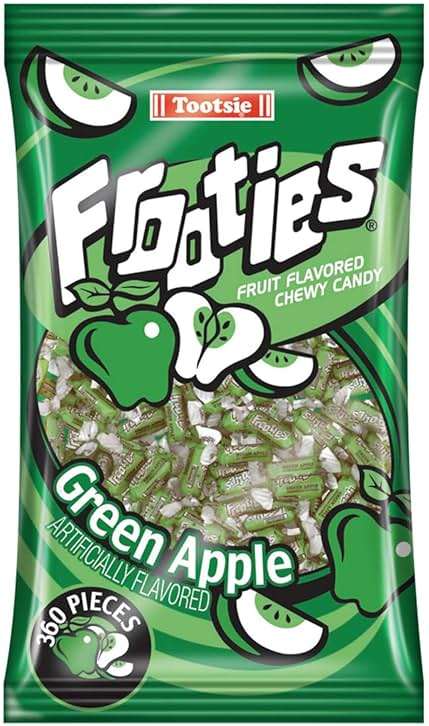 Tootsie Roll Frooties Chewy Candy - 360-piece Bag (Gluten and Peanut Free) Green Apple 38.8 Ounce - Image 1