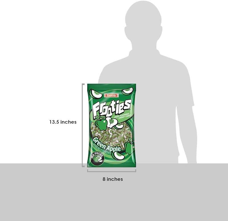 Tootsie Roll Frooties Chewy Candy - 360-piece Bag (Gluten and Peanut Free) Green Apple 38.8 Ounce - Image 5