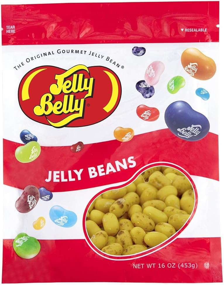 Jelly Belly Top Banana Jelly Beans - 1 Pound (16 Ounces) Resealable Bag - Genuine, Official, Straight from the Source - Image 1