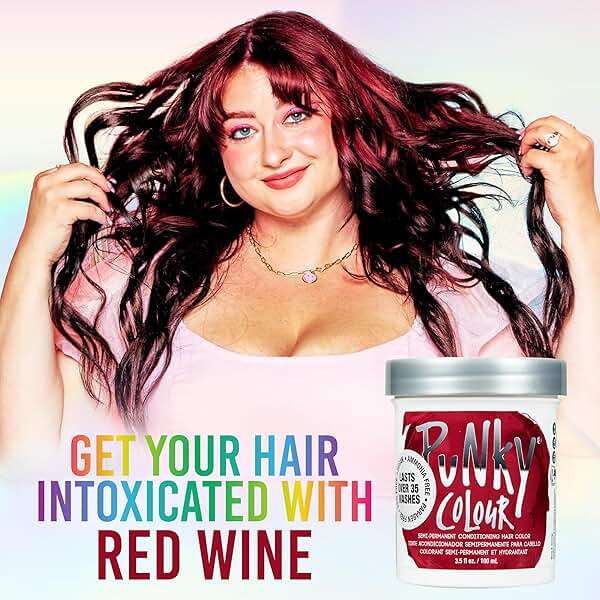 Punky Red Wine Semi Permanent Hair Color - Vegan & Cruelty-Free Conditioning Red Hair Dye, Lasts Up to 35 Washes, 3.5 fl oz - Image 3