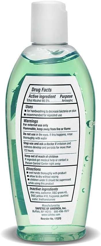 17350- Safetec Fresh Scent Instant Hand Sanitizer 4oz. Flip-top Bottle - Image 3