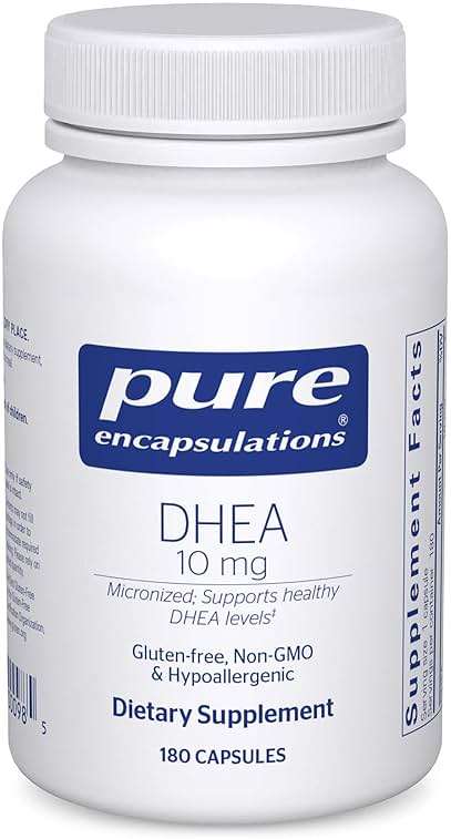 Pure Encapsulations DHEA 10 mg - Adrenal Supplement for Immune Support, Metabolism & Hormone Balance* - with Micronized DHEA - 180 Capsules - Image 1
