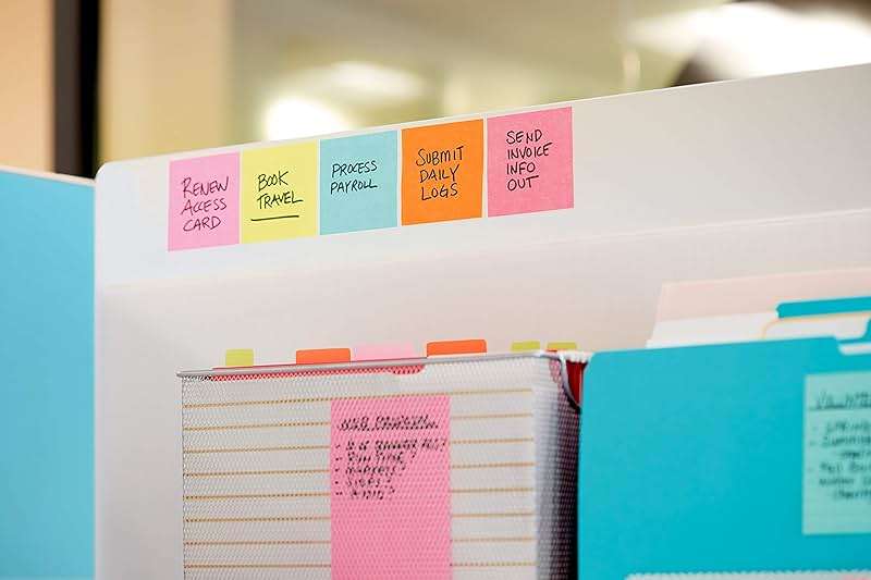 Post-it Sheet Super Sticky Note and Dispenser Value Pack, 3 in x 3 in, 12 Pads, Assorted Colors (DS330-SSVA) - Image 7