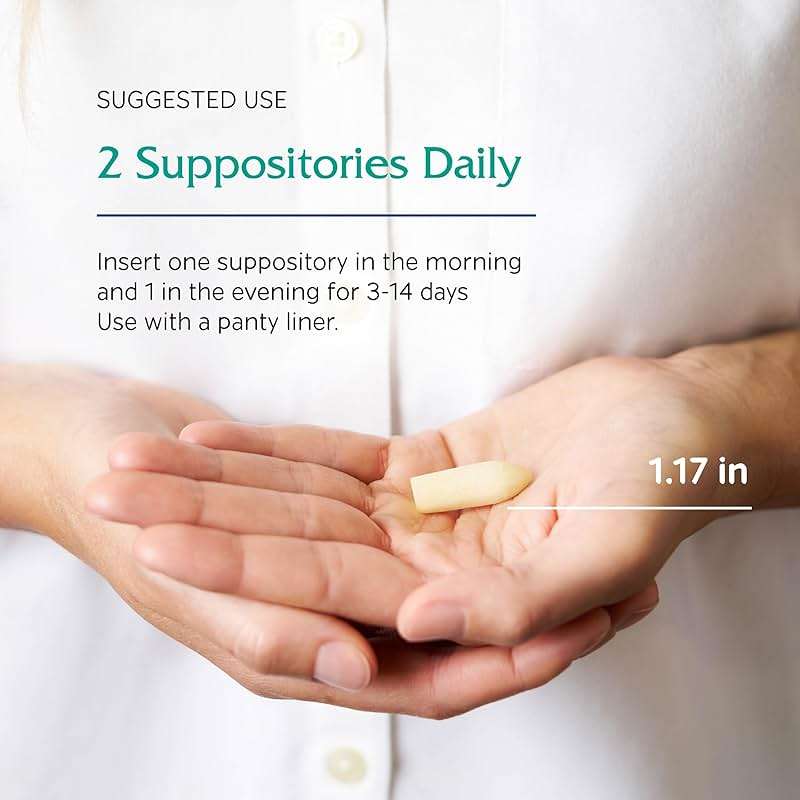 Vitanica Yeast Arrest, Homeopathic Vaginal Suppositories,Yeast Infection Symptoms, Relieves Burning, Itching & Discharge, with Boric Acid, Tea Tree Oil & Probiotics, Vegan (Yeast Arrest Pro Logo, 14) - Image 5