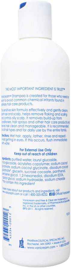 Vanicream Set, includes Shampoo-12 Oz and Conditioner-12 Oz - One each. - Image 4