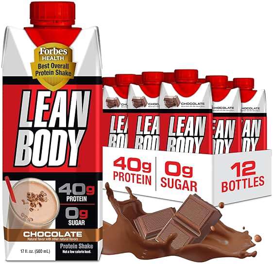 Labrada Lean Body Ready-to-Drink Chocolate Protein Shake, 40g Protein, Whey Blend, 0 Sugar, Gluten Free, 22 Vitamins & Minerals, LABRADA, 17 Fl Oz (Pack of 12) - Image 1