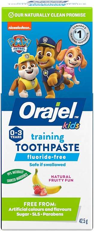 Orajel Kids Paw Patrol Fluoride-Free Training Toothpaste, Natural Fruity Fun Flavor, #1 Pediatrician Recommended , 1.5oz Tube - Image 1