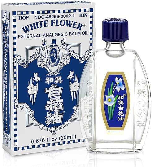 White Flower External Analgesic Balm Oil 20ml/ 0.676fl Oz., Authentic US import (1 bottle) - Image 1