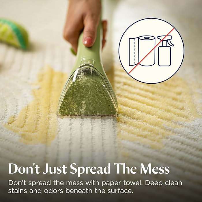 BISSELL Little Green Multi-Purpose Portable Carpet and Upholstery Cleaner, Car and Auto Detailer, with Exclusive Specialty Tools, Green, 1400B - Image 7