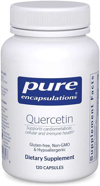 Pure Encapsulations Quercetin - 500 mg - Immune Support, Cellular Health & Heart Health* - Antioxidant Supplement - Gluten Free & Non-GMO - 120 Capsules - Image 1