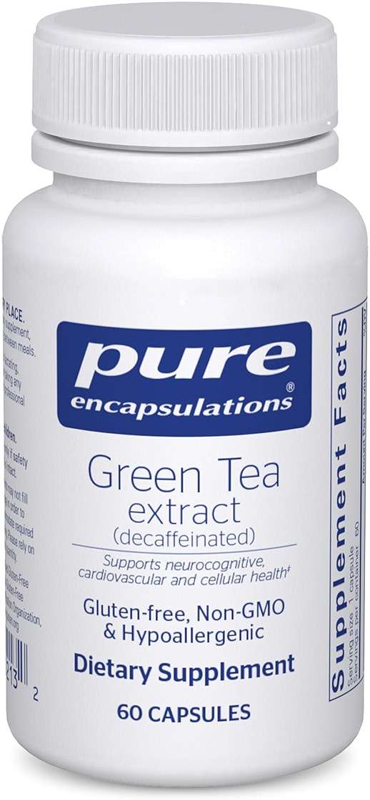Pure Encapsulations Green Tea Extract (Decaffeinated) | Hypoallergenic Antioxidant Support for All Cells in the Body* | 60 Capsules - Image 1
