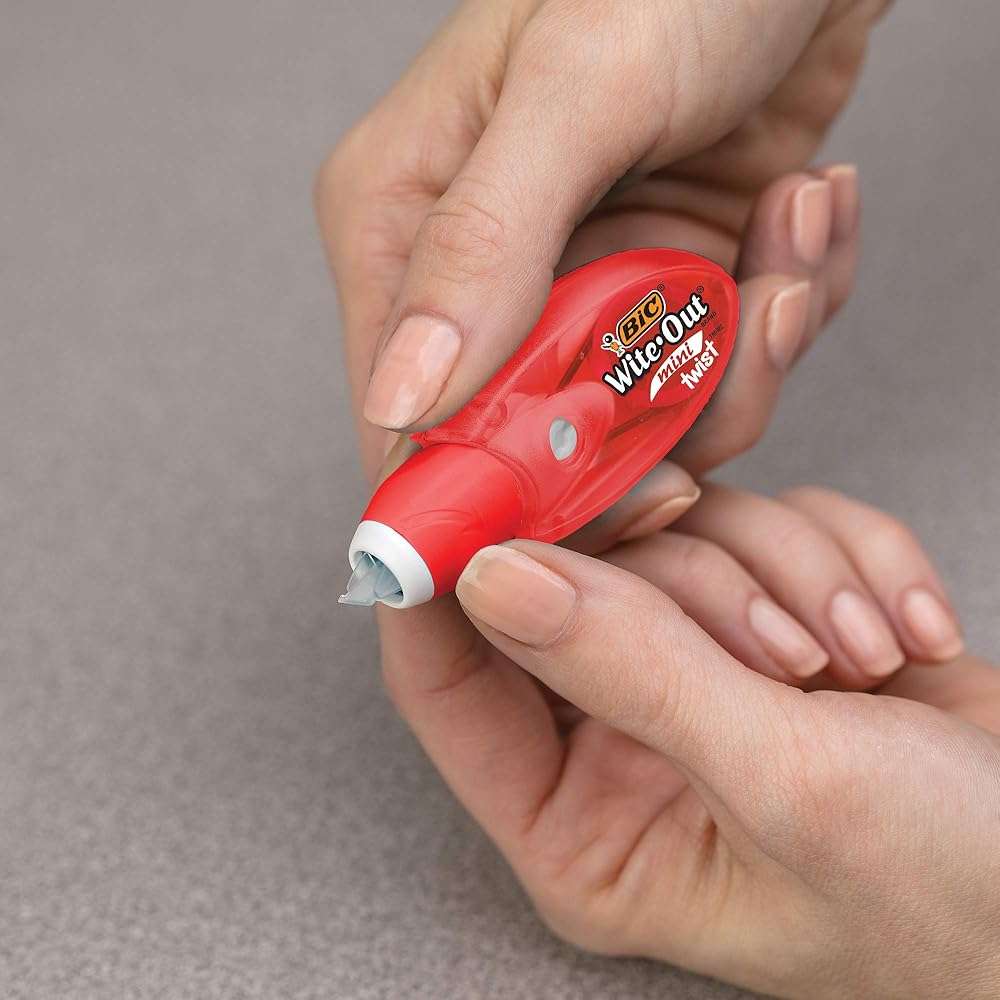 BIC Wite-Out Mini Twist Correction Tape, No Dry Time, Tear Resistant Tape, White, 2-Count - Image 7