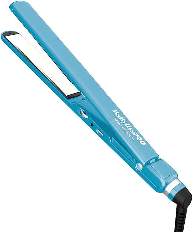 BabylissPRO Nano Titanium Ultra-Thin Hair Straightener, Professional Flat Iron, 5-Inch Extended Plates for Faster Straightening, for All Hair Types - Image 1