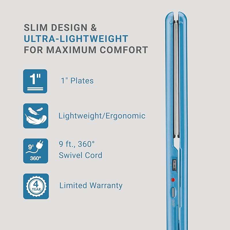 BabylissPRO Nano Titanium Ultra-Thin Hair Straightener, Professional Flat Iron, 5-Inch Extended Plates for Faster Straightening, for All Hair Types - Image 3