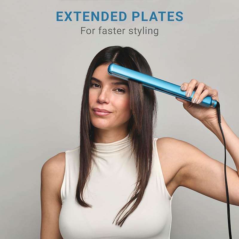 BabylissPRO Nano Titanium Ultra-Thin Hair Straightener, Professional Flat Iron, 5-Inch Extended Plates for Faster Straightening, for All Hair Types - Image 5