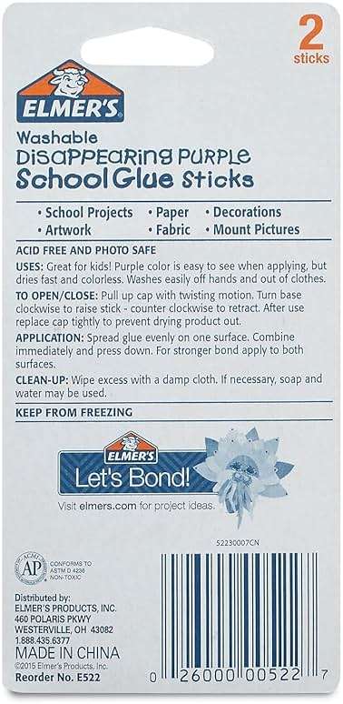 Glue Stick 2pk 6G Disap PURPL - Image 6