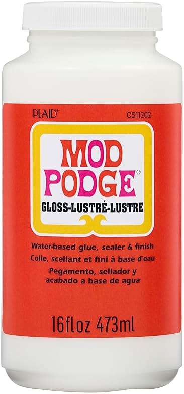 Mod Podge Gloss Sealer, Glue & Finish: All-in-One Craft Solution- Quick Dry, Easy Clean, for Wood, Paper, Fabric & More. Non-Toxic - Craft with Confidence, Made in USA, 16 oz., Pack of 1 - Image 1