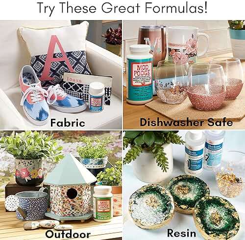 Mod Podge Gloss Sealer, Glue & Finish: All-in-One Craft Solution- Quick Dry, Easy Clean, for Wood, Paper, Fabric & More. Non-Toxic - Craft with Confidence, Made in USA, 16 oz., Pack of 1 - Image 3