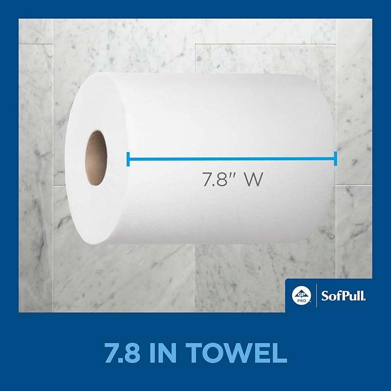 SofPull Centerpull Regular by Georgia-Pacific PRO Premium Paper Towel Dispenser Refills, White, 324 Sheets Per Roll, 6 Rolls Per Case, 28124 - Image 4