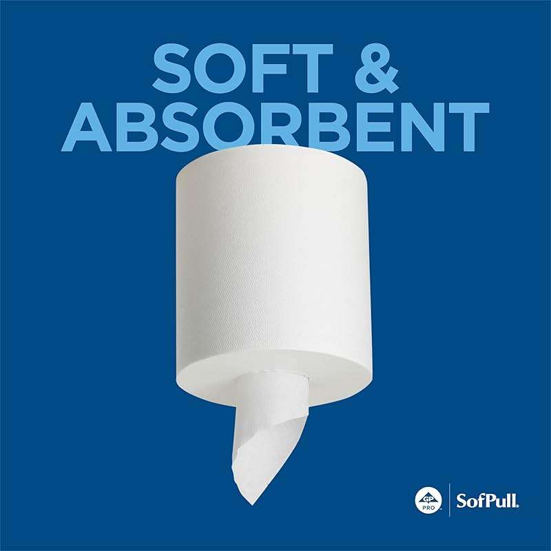SofPull Centerpull Regular by Georgia-Pacific PRO Premium Paper Towel Dispenser Refills, White, 324 Sheets Per Roll, 6 Rolls Per Case, 28124 - Image 5
