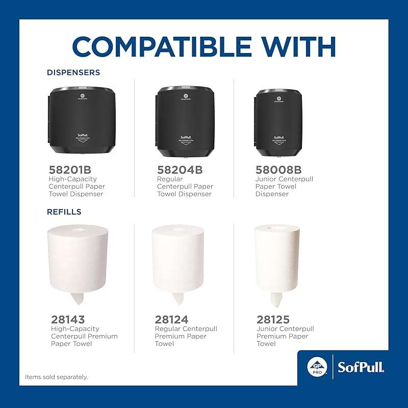 SofPull Centerpull Regular by Georgia-Pacific PRO Premium Paper Towel Dispenser Refills, White, 324 Sheets Per Roll, 6 Rolls Per Case, 28124 - Image 6