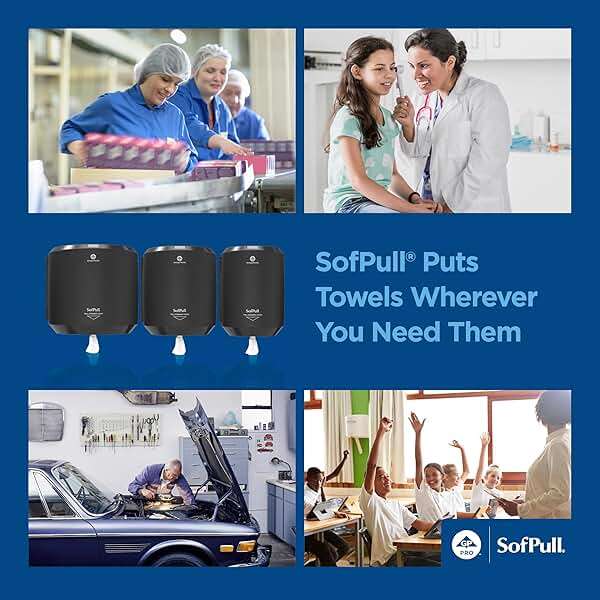SofPull Centerpull Regular by Georgia-Pacific PRO Premium Paper Towel Dispenser Refills, White, 324 Sheets Per Roll, 6 Rolls Per Case, 28124 - Image 9